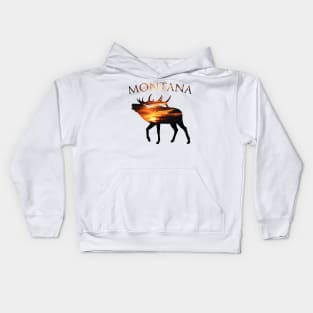 Elk at Sunrise- Montana Style Kids Hoodie